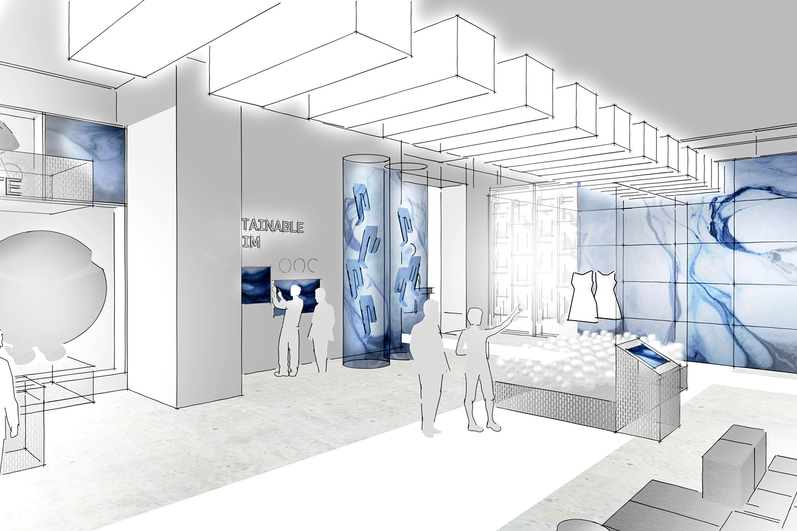 Messestand Design Konzept für Karl Mayer für die ITMA 2019